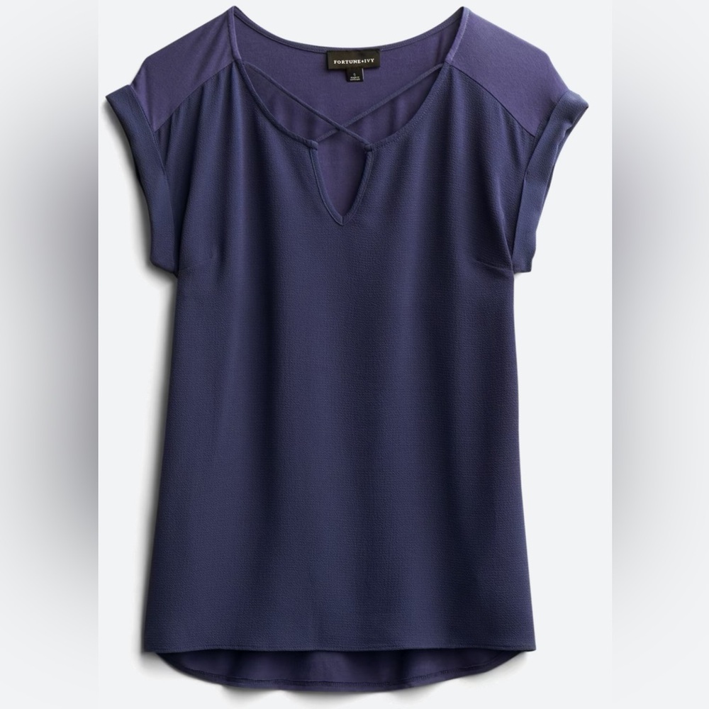 FORTUNE + IVY * Stitch Fix * Navy Blouse
